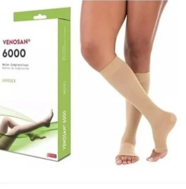 Imagem MEIA DE COMPRESSÃO 3/4, Pé Aberto - 6000 Venosan